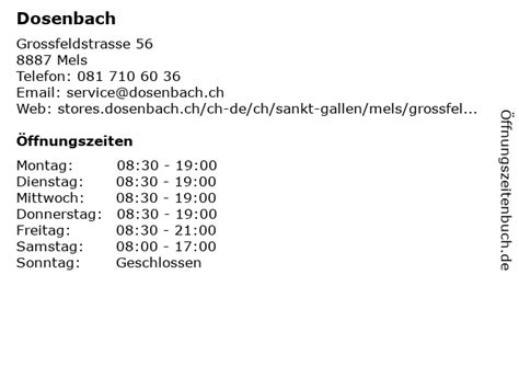 dosenbach langenthal|Dosenbach Öffnungszeiten Langenthal